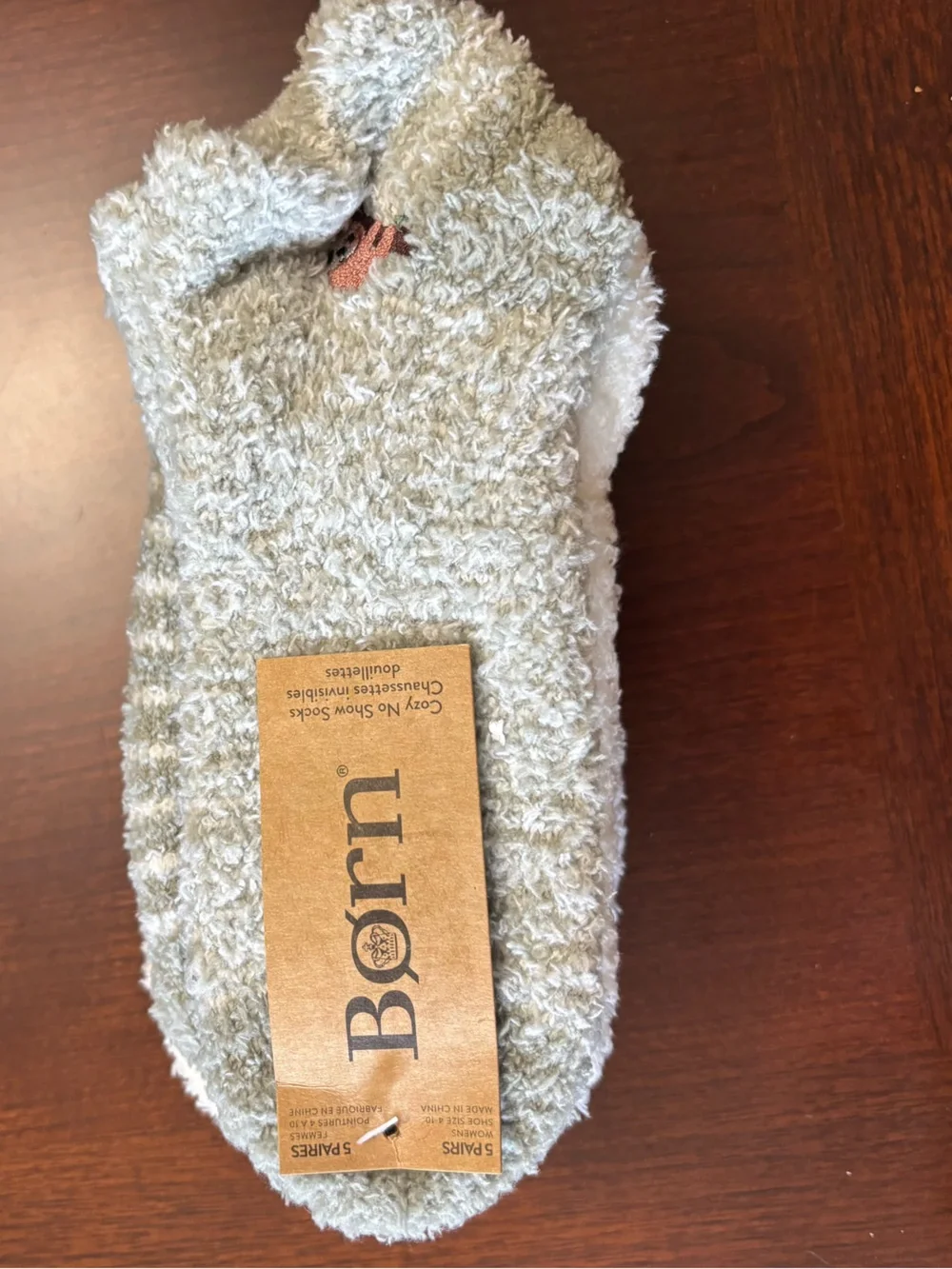 Born Cozy No-Show Socks – 5 Pair Pack – Soft Neutral Colors – NWT